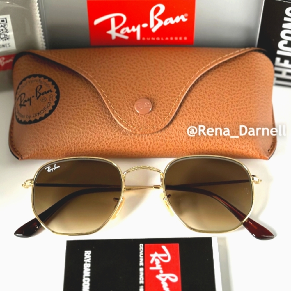 RayBan Hexagonal RB3548N Gradient Brown New